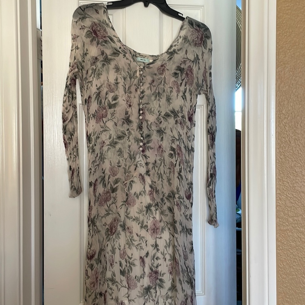 Floral sheer cover top